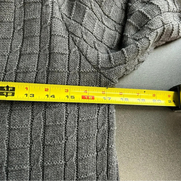 Leo‎ & Nicole Women’s Large Long Line Gray Open Front Sweater Angora Blend Boho - Picture 6 of 12